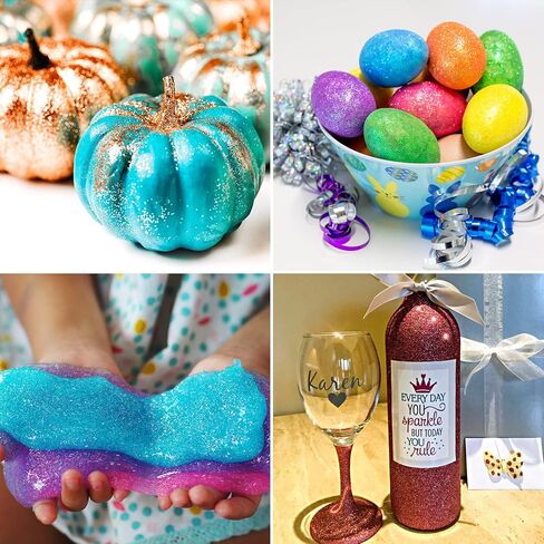 TORC Extra Fine Glitter Set, 54 Colors Holographic Fine Glitter for Crafts, Tumblers, Slime Nails, Art Cosmetic Festival Decor, Assorted Body Face Hair Glitter Bulk, Christmas Halloween Glitter in Saudi Arabia