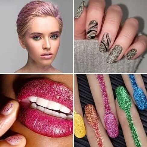 TORC Extra Fine Glitter Set, 54 Colors Holographic Fine Glitter for Crafts, Tumblers, Slime Nails, Art Cosmetic Festival Decor, Assorted Body Face Hair Glitter Bulk, Christmas Halloween Glitter in Saudi Arabia
