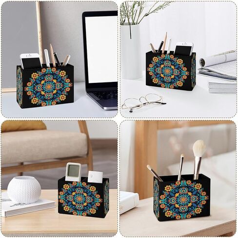 Famame Lovely Tricolor Dog Corgi Pencil Holder for Desk, Leather Desktop Container Pen Cup Storage Study Table Pen Organizer Makeup Brush Holder for Classroom Office Home in Kuwait