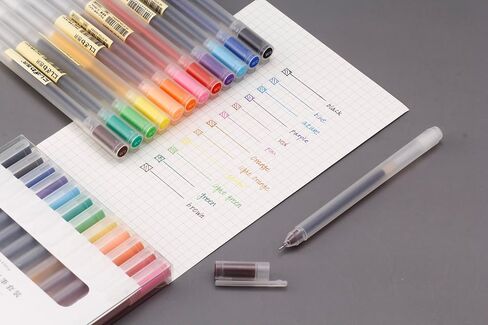 0.38 Ultra Fine Point Colored Pens,Assorted Color Ink, 12 Coloring Long Lasting Smooth Writing Pen for Journaling,Drawing,Marking Out,No Bleed & Smudge & Smear,Ultralight Barrel,12 Counts in Saudi Arabia