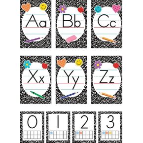 Teacher Created Resources Cool for School Composition Alphabet Bulletin Board (TCR9306)