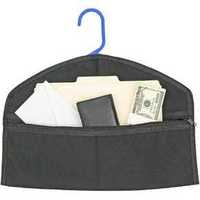 Southern Homewares Hanger Diversion Safe, Black - Closet Clothes Pocket for Hidden Discreet Storage Stash