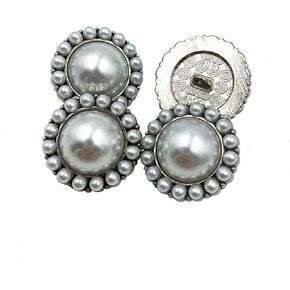 10pcs Silver Buttons for Blazer Pearl Buttons for Sewing Round Shaped Sewing Button for Suits Sport Coat Uniform Jacket 25mmPT2172
