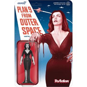 Super7 Vampira Plan 9 from Outer Space Grayscale - 3.75" Vampira Action Figure Classic Horror Movie Collectibles and Retro Toys