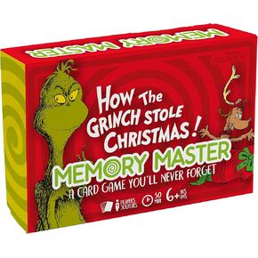 AQUARIUS Grinch Christmas Memory Master Card Game - Fun Family Party Game for Kids, Teens & Adults - Entertaining Family Game Night Gift - Officially Licensed Merchandise - Ages 6+