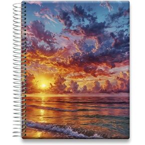 Tools4Wisdom Planner 2025-2026 - April 2025-2026 Calendar - 8.5x11 Inch Hardcover - Monthly Weekly Daily Planner - A5J6 - Blue Sunset