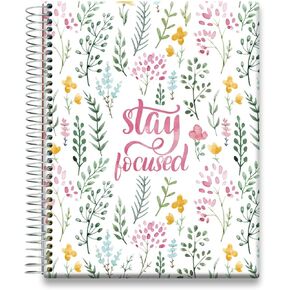 Tools4Wisdom Planner 2025-2026 - April 2025-2026 Calendar - 8.5x11 Inch Hardcover - Monthly Weekly Daily Planner - A5J6 - Stay-Focused-Floral