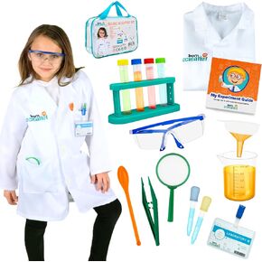 Born Toys Science Kits for Kids w/Kids Lab Coat for Ages 5-8, Includes Science Experiments for Kids, Science Toys, Kids Science Goggles, Kids Science Kits, Dress Up & Pretend Play or Kids Costume