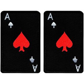 Antrix Tactical 2 Packs Ace of Spades Death ACE Card Combat Patch,Hook and Loop Fasteners Perfect for Your Tactical Military Army Gear, Backpack, Operator Cap, Plate Carrier or Vest