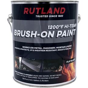 Rutland Products 80 Hi-Temp Spray Paint, Fl Oz (Pack of 1), Black, 12
