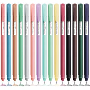 Colored Pens, 15Pcs Gel Pens 0.5mm Colored Ink Pens Fine Point Smooth Writing Quick-Dry Pens for Journaling Note Taking, Back-to-School Supplies for Kids (15 Pcs Morandi, Macaron & Vintage)