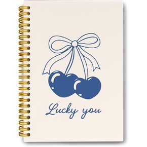 LiTiu Pink Preppy Spiral Journaling Notebook,Coquette Girly Style Notebook for School Teen Girls Women,Bow Disco Ball Trendy Funky Hardcover Spiral Notebook, 80 Sheets 5.8x8.3