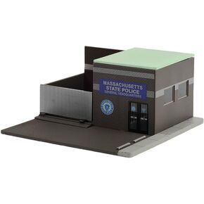 GreenLight Collectibles 1:64 Scale Mechanic's Corner Series 10 - Hot Pursuit Central Command - Massachusetts State Police Diorama