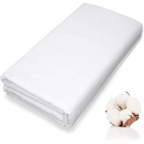 Cotton Fabric: 63 inch x 5 Yards Unbleached Muslin Linen Fabric Perfect for Sewing, Apparel, and Craft（Bleached