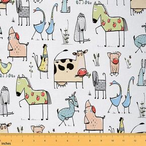 Feelyou Building Blocks Fabric by The Yard, Geometric Rectangle Upholstery Fabric for Chairs, Teaching Equipment Decorative Waterproof Outdoor Fabric, 1 Yard, Colorful