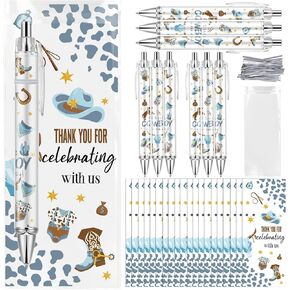 50 Sets Baby Shower Favors Gifts for Guests Includes 50 Rolling Paper Ballpoint Pens and 50 Greeting Thank You Bookmarks Baby Shower Party Favors (Here Comes The Sun)
