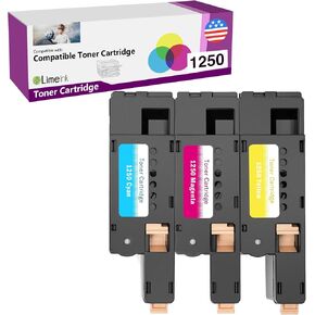 Limeink Compatible Toner Cartridge Replacement for Dell C1760nw Toner Cartridges 1250 for Dell Printer Cartridges C1765nfw C1765nf 1355cnw c1760nw 3 Pack