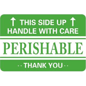 Perishable Sticker for Shipping,2x3 inch 200pcs Green Perishable Sticker for Shipping
