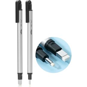 Mr. Pen- Pen Style Eraser, 2 Pack, Square & Round Tip, Eraser Pen Eraser, Pencil Erasers, Eraser Pencil, Mechanical Eraser, Art Erasers for Drawing Erasers for Drawing, Precision Eraser, Art Eraser