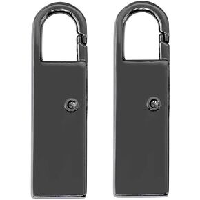 IParts Zipper Pull Tap Replacement for Suitcases Backpacks, Black Metal Zipper Handle Mend Fixer for Luggage Jacket, Set of 2