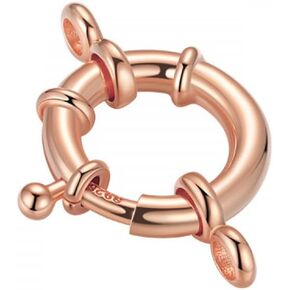Clasps Jewelry Spring Clasps 925 Sterling Silver 15mm Round Close Clasps Clasps for DIY Neckleace Bracelets Making Handmange Making (Silver) in Kuwait