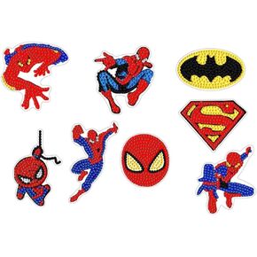 MMAHD 5D DIY Diamond Art Stickers Kits, Diamond Art Skull Pattern, 16 PCS, Suitable for Beginners (Anime)