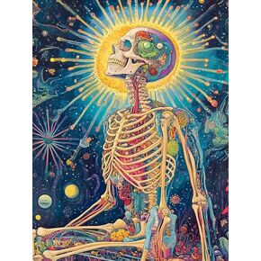 Zythron Skull Diamond Art Diamond Painting Kits for Adults 5D Skull Diamond Paintings Beginners Paint DIY Gem Art Full Round Drill Diamond Art for Adults for Home Wall Decor 12x16 Inch