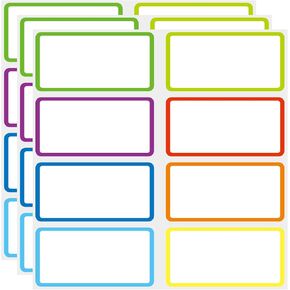 Dry Erase Stickers Multi Use Labels for Whiteboard Storage Bin All Purpose Labels, Reminders and Decals. Washable & Removable Sticky Notes Reuse Again and Again 4"x2" 24 Pack, Assorted Color
