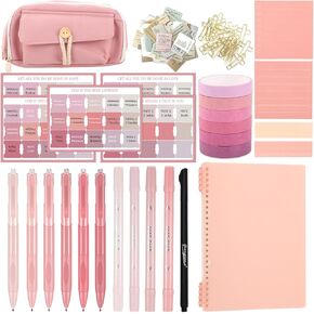 Bible Study Supplies Journaling Kit with Tabs Highlighter,Notebook and Pen Case,Bible Annotation kit,Bible Study Essentials Accessories Set for Women Students Beginner Christian Gifts