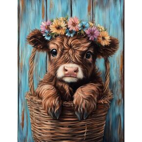 MjhRcll Paint by Numbers for Adults,Gnome Flowers Paint by Number on Canvas Without Frame,Paint by Numbers Kits for Home Wall Decor 16X16 Inch（40X40cm）