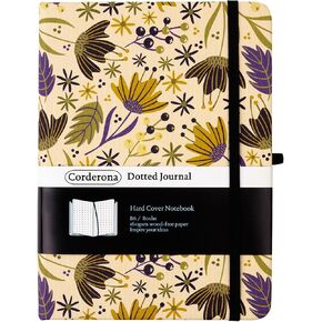 B6 Floral Bullet Dotted Journal 160gsm Thick Paper Hard Cover Elastic Band Inner Pocket Pen Loop Dot Grid Notebook in Saudi Arabia