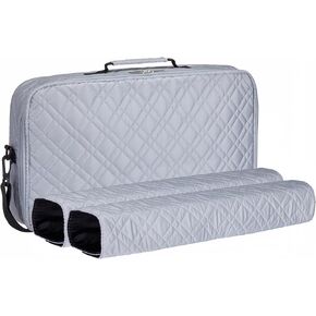 C&H Solutions "Silver" أنيقة Pu Pu Leather Mahjong حمل حقيبة مع جيب التخزين السحاب ، ومقابض متينة ، وحزام كتف قابل للتعديل ، حقيبة فقط (لا توجد ملحقات)