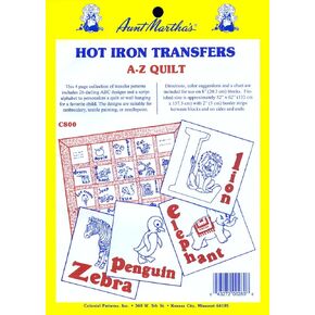 Aunt Martha's ABC Children's Quilt Iron On Transfer Pattern Collection