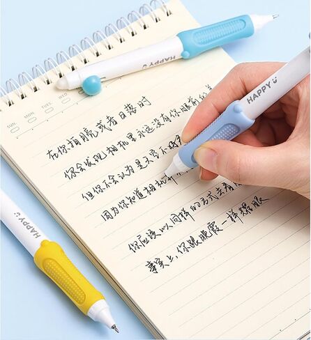 3 Pcs Erasable Gel Ink Pens Cute Retractable Pens Anti-slip Grip Pens 0.5mm Fine Point Pen Black Ink Writing Pens Office School Pens for Kids Women Girls Boys Pens (Blue-Black Ink) in Saudi Arabia