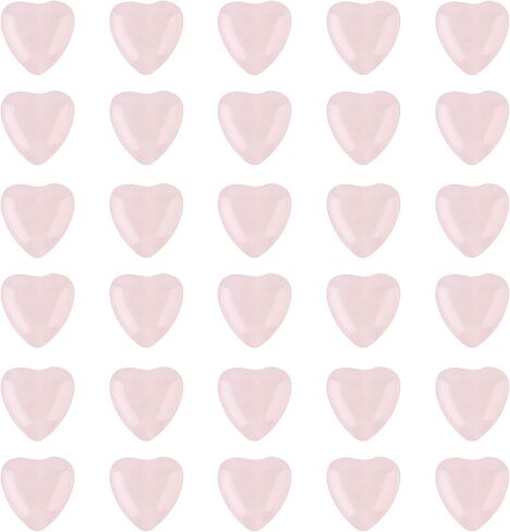 Olycraft 32pcs 12mm Natural Rose Quartz Shape Heart Meds Carved Pink Quartz Beads with Hole Gemstone Beads Lourds for Necklace Bracelet Congring Diy Making Making in Kuwait