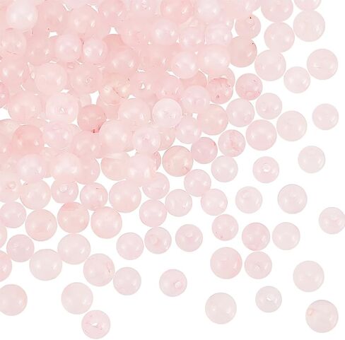 Olycraft 32pcs 12mm Natural Rose Quartz Shape Heart Meds Carved Pink Quartz Beads with Hole Gemstone Beads Lourds for Necklace Bracelet Congring Diy Making Making in Kuwait