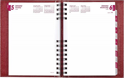 Brownline® 2025 CoilPro™ Daily/Monthly Planner, Untimed Journal, 12 Months, January to December, Twin-Wire Binding, 8.25" x 5.75", Bright Red (CB389C.RED-25) in Saudi Arabia