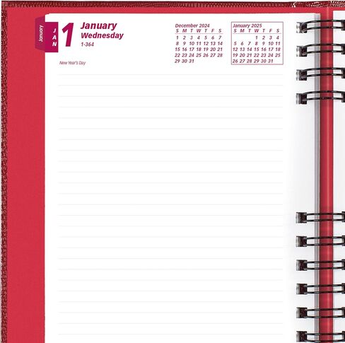 Brownline® 2025 CoilPro™ Daily/Monthly Planner, Untimed Journal, 12 Months, January to December, Twin-Wire Binding, 8.25" x 5.75", Bright Red (CB389C.RED-25) in Saudi Arabia