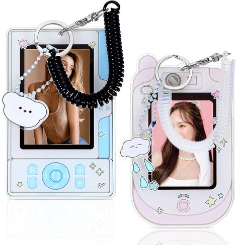 2 PCS Cartoon Photocard Holder ، حامل شارة KPOP 3 بوصة النمط الكوري على النمط الكوري حامل بطاقة بطاقة هوية حامل الأكمام الواقية من الأكمام الضوئية حامل السحابة in Kuwait