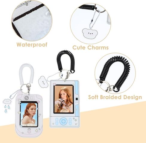 2 PCS Cartoon Photocard Holder ، حامل شارة KPOP 3 بوصة النمط الكوري على النمط الكوري حامل بطاقة بطاقة هوية حامل الأكمام الواقية من الأكمام الضوئية حامل السحابة in Kuwait