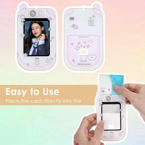 2 PCS Cartoon Photocard Holder ، حامل شارة KPOP 3 بوصة النمط الكوري على النمط الكوري حامل بطاقة بطاقة هوية حامل الأكمام الواقية من الأكمام الضوئية حامل السحابة in Kuwait