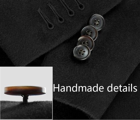 11Pcs Natural Real Horn Buttons Set for Men Women Blazer and Suit, 20mm 15mm Genuine Buffalo Buttons for Jacket Coat Uniforms (Black) in Saudi Arabia