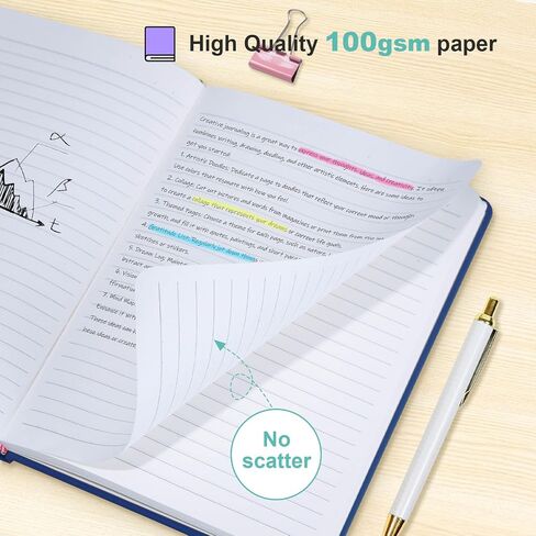 Comix 6 Pack Clined Journal Notebooks ، 240 صفحة ، 5.4 × 8.3 بوصة ، أزرق بحرية ، دفاتر تنفيذية متوسطة ، الكلية الكلاسيكية المحكم للكتابة in Kuwait
