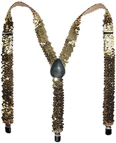 CTM® Women's Elastic Sequins Clip-End Suspenders in Saudi Arabia