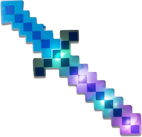 LED Light Up Pixel 8-Bit Toy Sword for Kids (Green, 18") in Kuwait