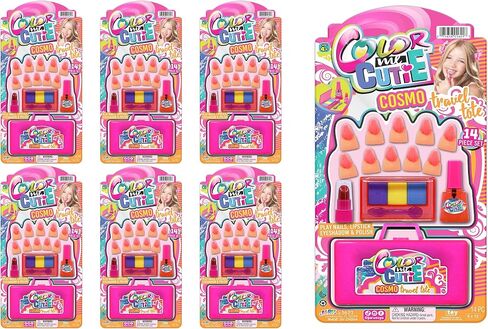 JA-RU Makeup Toy for Girls (1 Beauty Kit) Eyeshadow Palette, Toy Lipstick, Nail Gloss, Fake Nails. Kids Pretend Play. Princess Beauty Set. Birthday Girl Gifts & Accessories. 1621-1 in Kuwait
