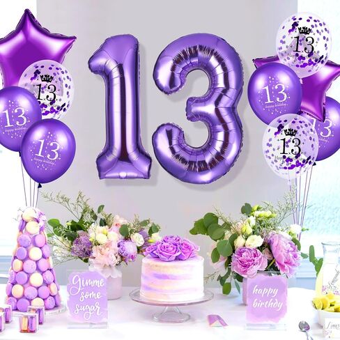 Purple 50th Birthday Balloons Decorations 40 Inch Number 50 Birthday Foil Balloons Star Balloons Happy 50th Birthday Confetti Latex Balloons for Women Men 50th Birthday Anniversary Party Supplies in Saudi Arabia