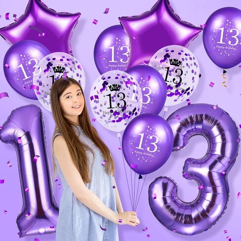 Purple 50th Birthday Balloons Decorations 40 Inch Number 50 Birthday Foil Balloons Star Balloons Happy 50th Birthday Confetti Latex Balloons for Women Men 50th Birthday Anniversary Party Supplies in Saudi Arabia