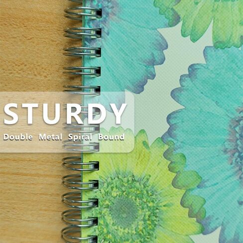 قامت Pretty Journal College College بتحكم دفتر حلزوني مع جيوب ، فرقة مرنة ، غلاف متين ، ورق من 3 ألوان و 160 صفحة مبطنة ، 11 "× 9.5" (الأزهار الخضراء) in Saudi Arabia