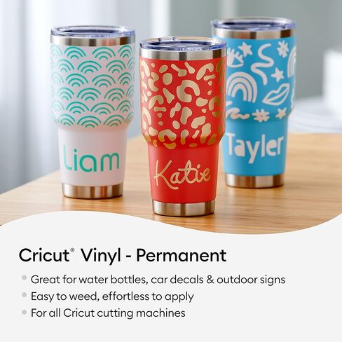CRICUT VINYL DEMONT - كل شيء عينة ، ألواح الفينيل 12x12 وأشرطة النقل ، قم بإنشاء مشاريع DIY طويلة الأمد ، فينيل لاصق متين لآلات CRICUT (حزمة 45 مع 40+ لون) in Kuwait